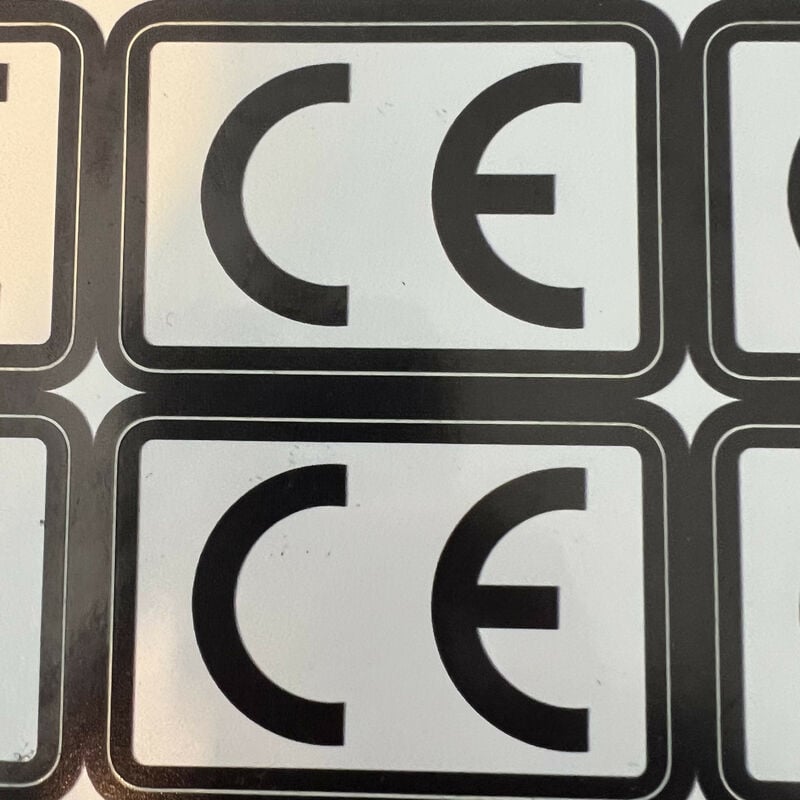 foto del prodotto stickerslab etichette marcatura ce conformit europei con adesivo permanente numero pezzi 10 pezzi