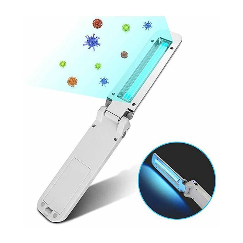 foto del prodotto stickerslab lampada led germicida di disinfezione uvc sterilizzante pieghevole da viaggio