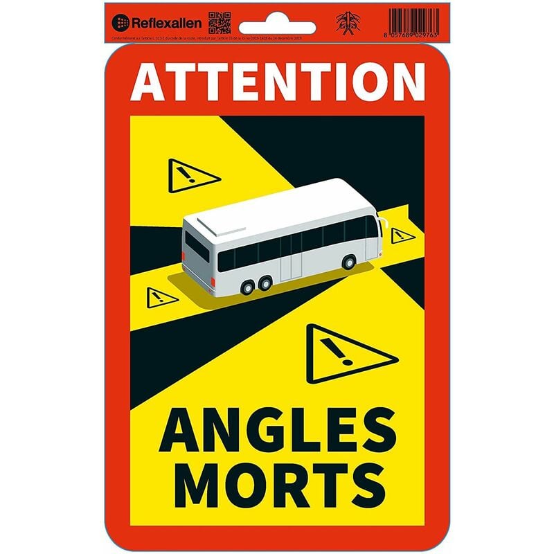 foto del prodotto stickerslab pannello angolo morto camion bus adesivo e alluminio modello pvc adesivo, numero pezzi 4 pezzi, packaging bus