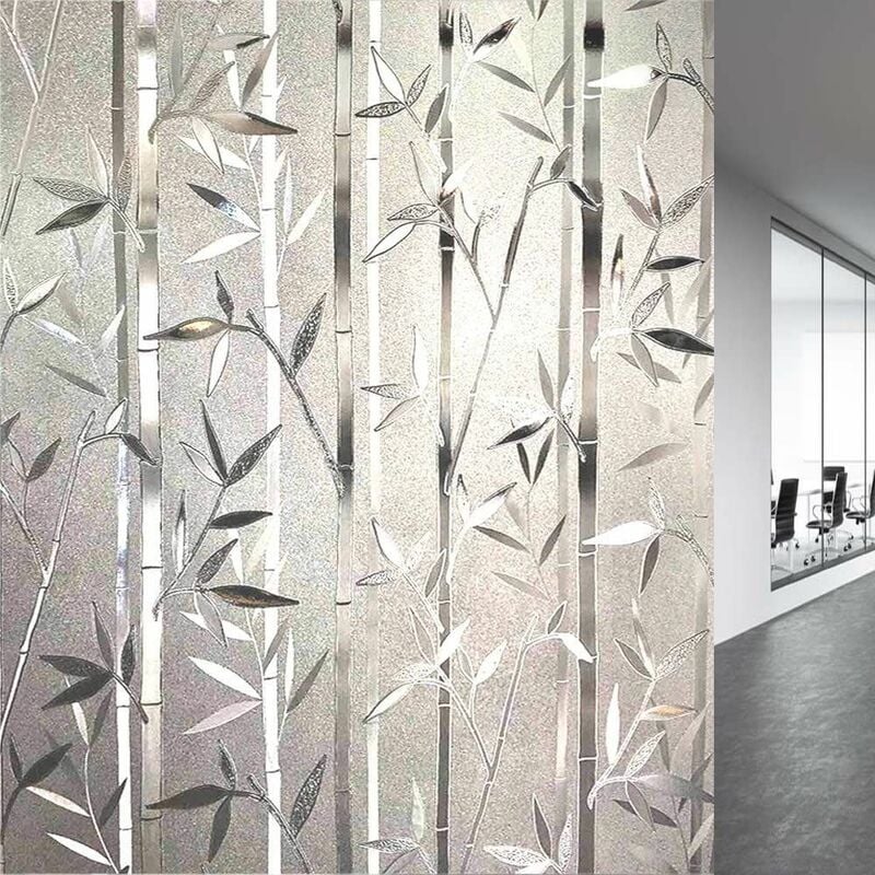 foto del prodotto stickerslab pellicola privacy effetto bamb per finestre vetri autoadesive anti uv controllo calore misura 90cm x 150cm