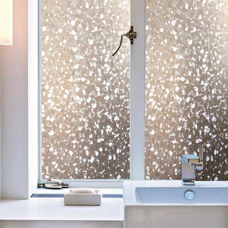 foto del prodotto stickerslab pellicola privacy effetto geometria per finestre vetri autoadesive anti uv controllo calore misura 90cm x 150cm