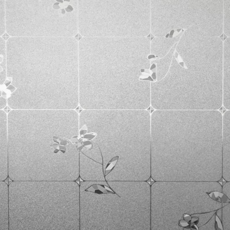 foto del prodotto stickerslab pellicola privacy effetto mattonelle e fiori per finestre vetri autoadesive anti uv controllo calore misura 90cm x 150cm