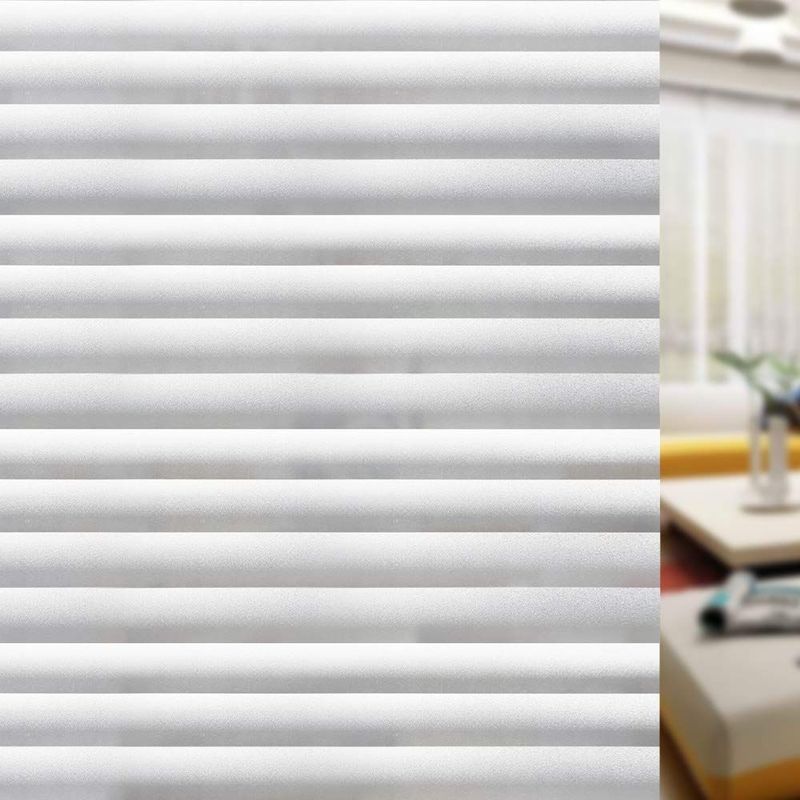 foto del prodotto stickerslab pellicola privacy effetto persiana per finestre vetri autoadesive anti uv controllo calore misura 90cm x 150cm