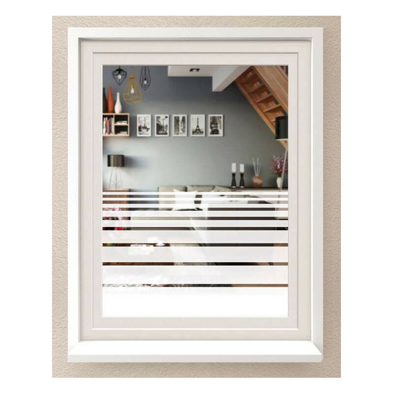 foto del prodotto stickerslab pellicola privacy effetto stripes per finestre vetri autoadesive anti uv controllo calore packaging 67cm x 200cm