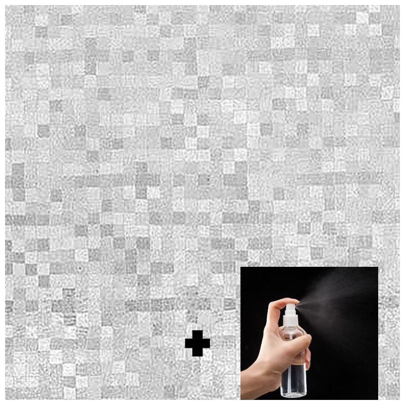 foto del prodotto stickerslab pellicola privacy pixelata per finestre vetri autoadesive anti uv controllo calore misura 90cm x 150cm
