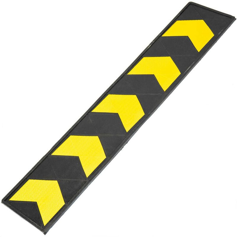 foto del prodotto stickerslab protezione catarifrangente di gomma dura per muri giallo nero