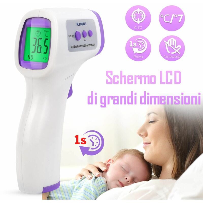 foto del prodotto stickerslab termometro frontale infrarossi senza contatto a lettura istantanea termoscanner a norma ce