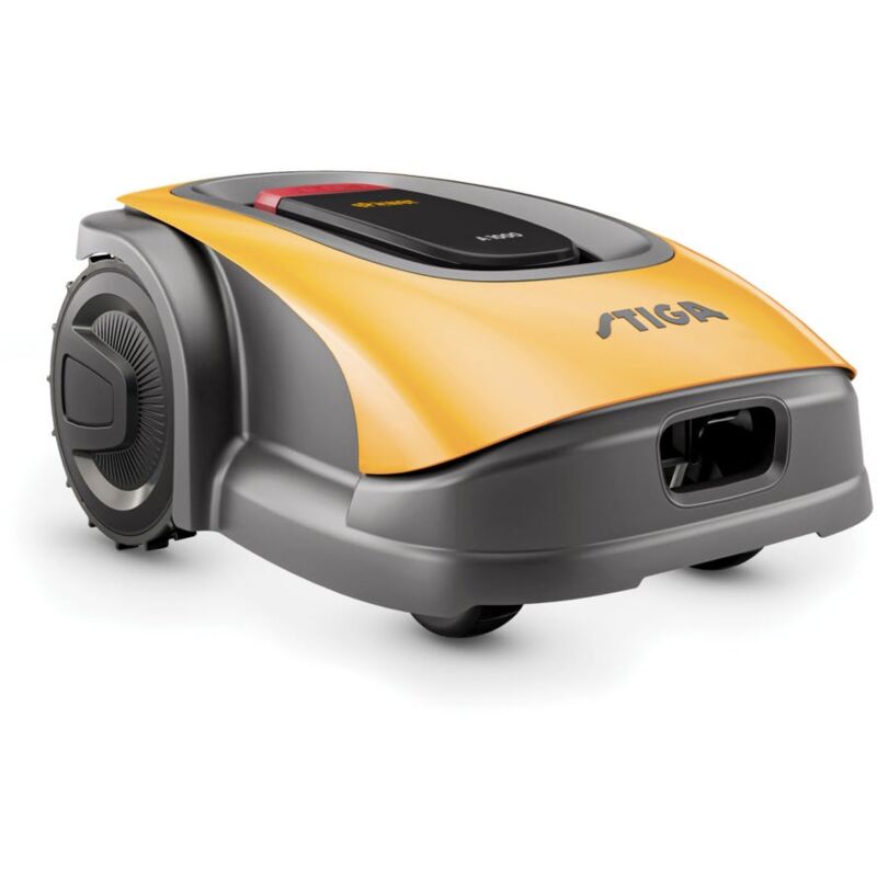 foto del prodotto stiga a1000 robot tagliaerba autonomo. robot tagliaerba senza filo perimetrale max. 1400m2 . controllo tramite app, pendenza del 45 , 7 zone di