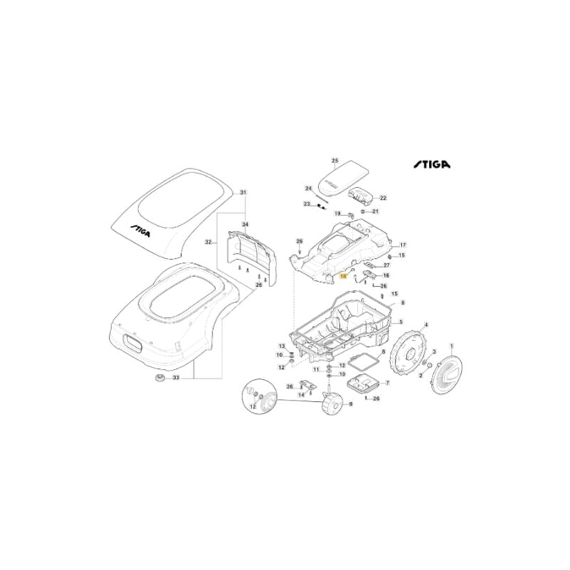 foto del prodotto stiga anello elastico chiave autonomous robot modelli a300 originale 122031500 0
