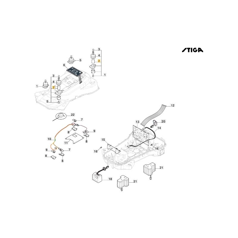 foto del prodotto stiga antivibrante robot tagliaerba modelli a10000 a3000 originale 322250019 0
