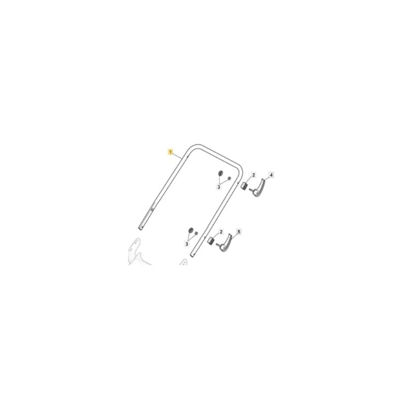 foto del prodotto stiga assieme manico inferiore giallo originale rasaerba combi 48 381007600 1