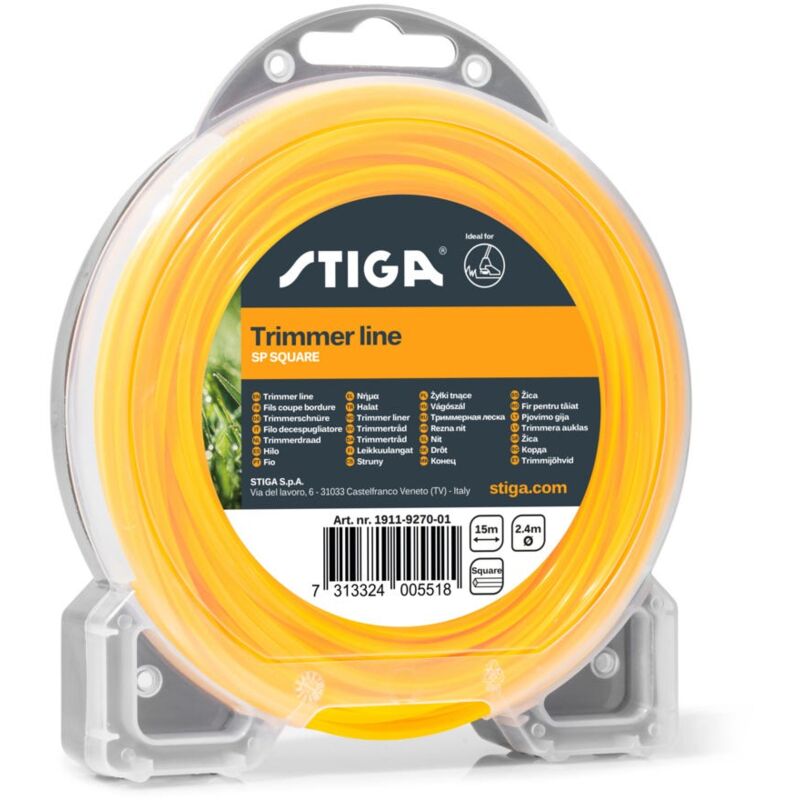 foto del prodotto stiga filo a sezione quadrata 15 m 2,4 mm