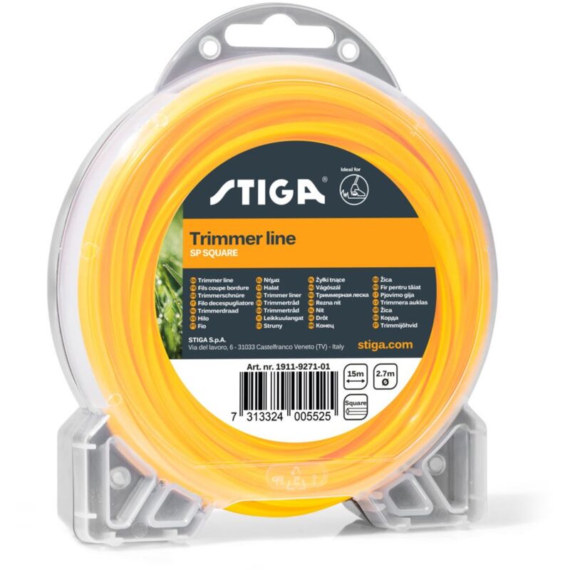 foto del prodotto stiga filo a sezione quadrata 15 m 2,7 mm