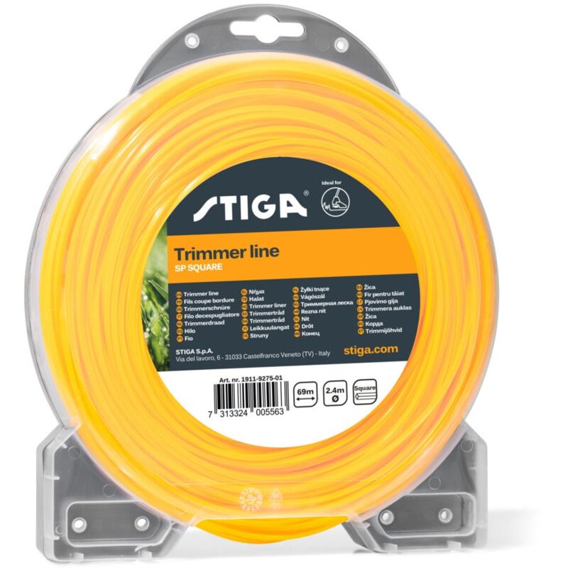 foto del prodotto stiga filo a sezione quadrata 69 m 2,4 mm