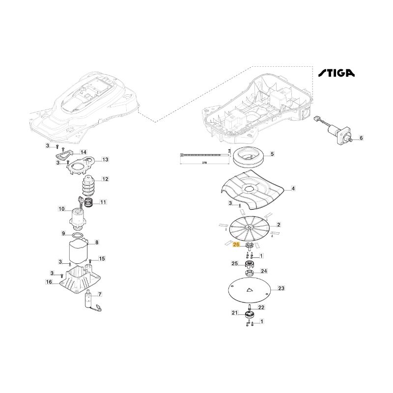 foto del prodotto stiga mozzo interfaccia disco lame orignale a7500 rtk robot rasaerba 122465665 0