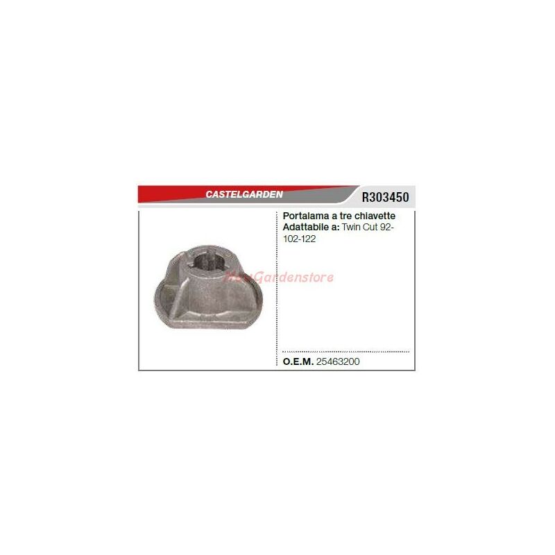 foto del prodotto stiga mozzo portalama a 3 chiavette trattorino castelgarden twincut 102 122 r303450
