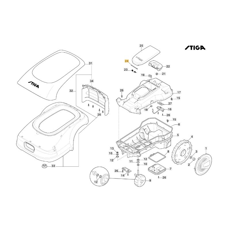 foto del prodotto stiga perno fastpoint robot tagliaerba modelli a1000 originale 122517892 0