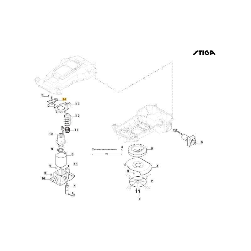 foto del prodotto stiga ponticello supporto motore lama robot modelli a1000 originale 322784971 0