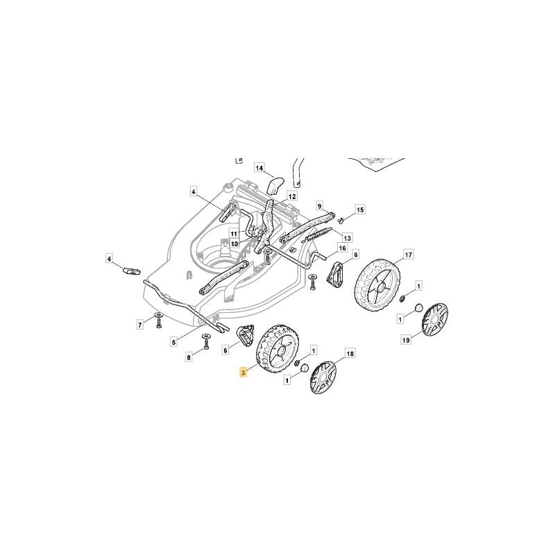 foto del prodotto stiga ruota tagliaerba a spinta modelli a340 xp36e spl360 322686102 0
