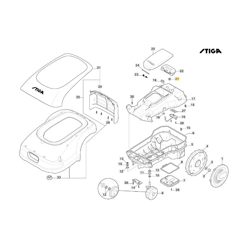 foto del prodotto stiga sfiato a scatto robot tagliaerba modelli a1000 a1500 originale 118564531 0