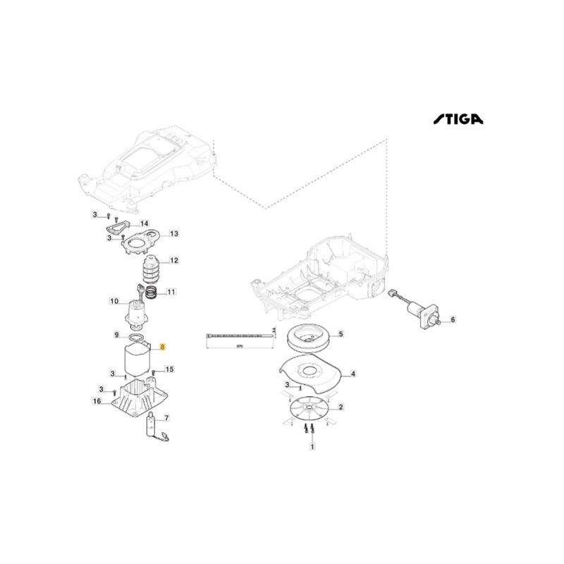 foto del prodotto stiga supporto motore lame robot rasaerba modelli a1000 originale 322784955 0