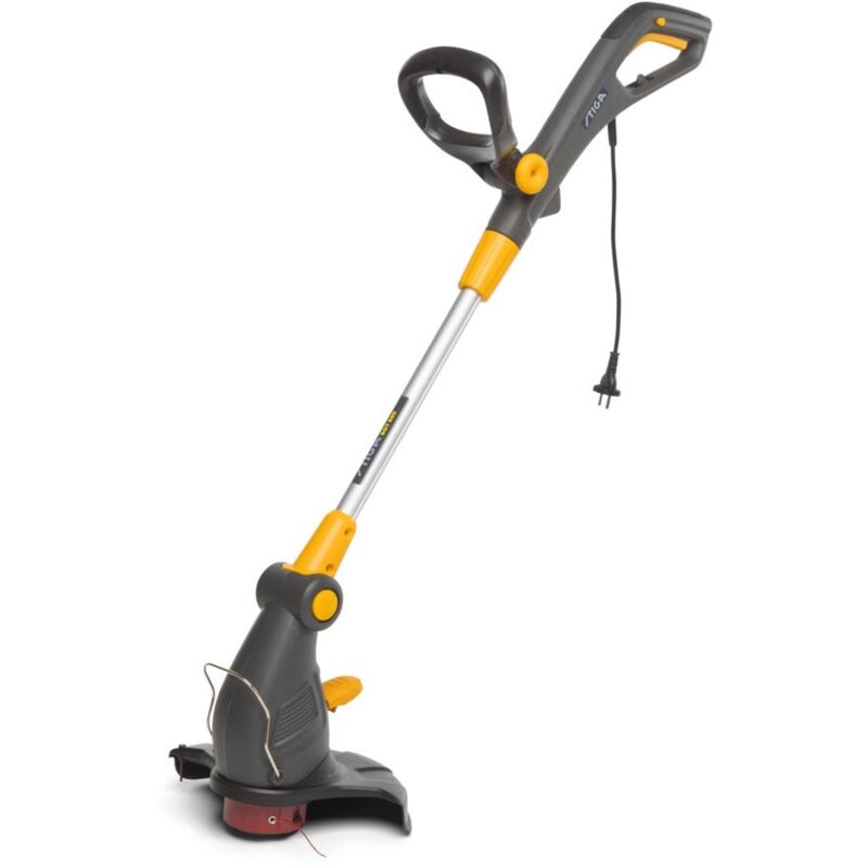 foto del prodotto stiga tagliabordi elettrico gt 106c motore da 600 w, larghezza di taglio di 30 cm, doppia linea tap go, manico ad anello singolo regolabile
