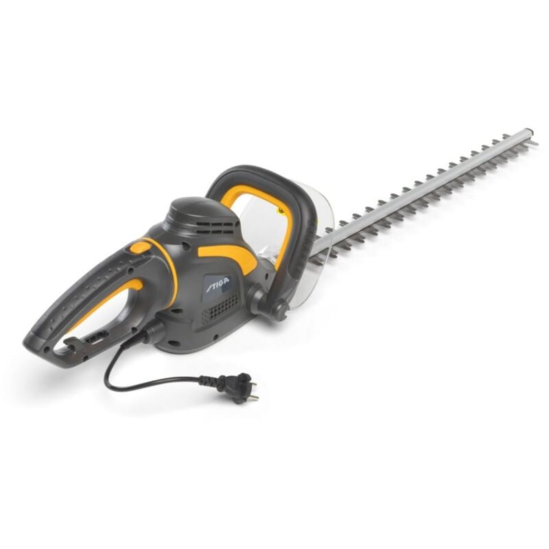 foto del prodotto stiga tagliasiepi elettrico ht 106c motore da 600w, lama da 60 cm, manico rotante a 180 , distanza tra i denti di 20 mm