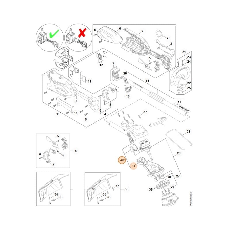 foto del prodotto stihl carcassa motore originale per decespugliatore fsa 86 r fa05 600 0801