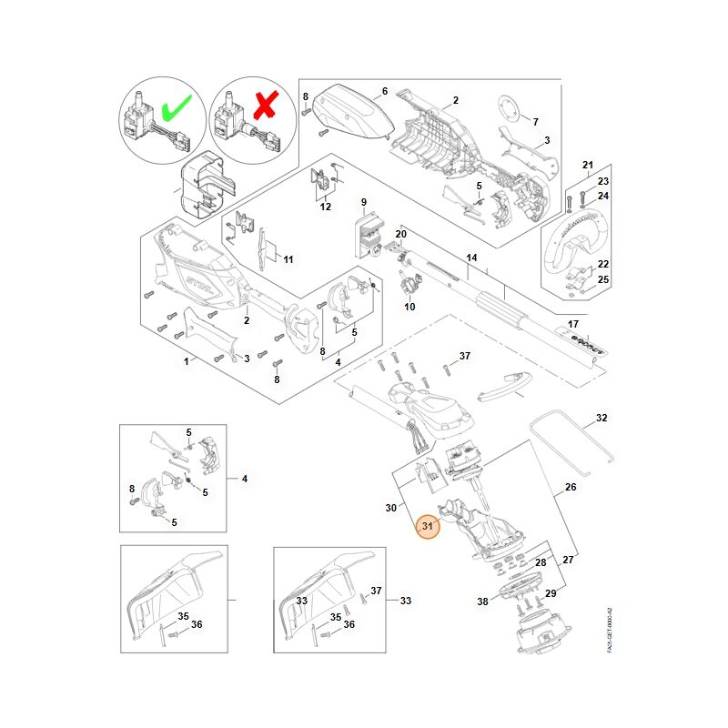 foto del prodotto stihl carcassa motore originale per decespugliatore fsa 86 r fa05 602 1200