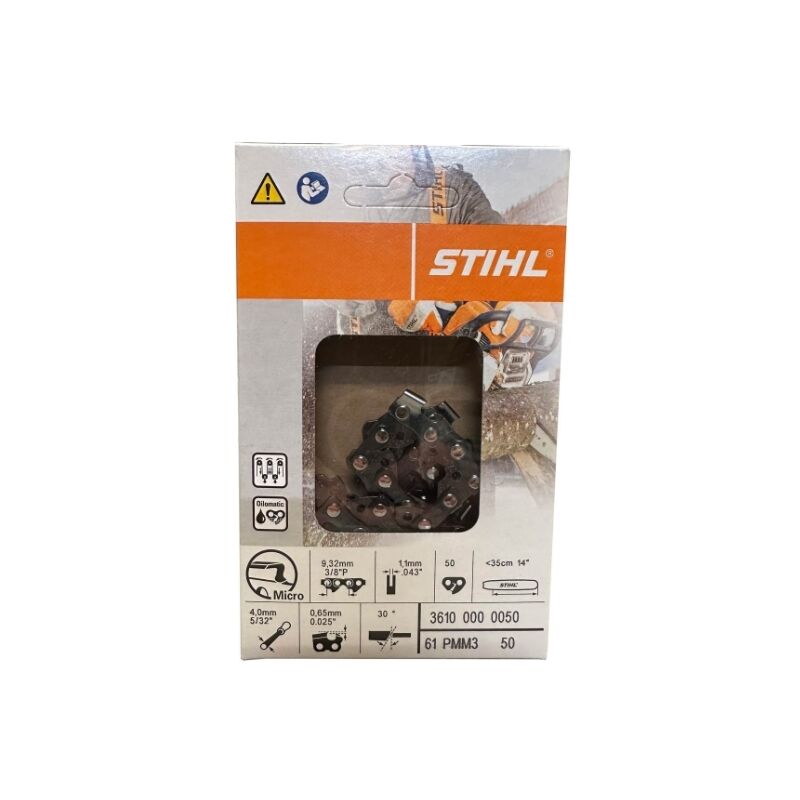 foto del prodotto stihl catena micro 3 8 passo 1,1 motosega modelli ms170 originale 36100000050