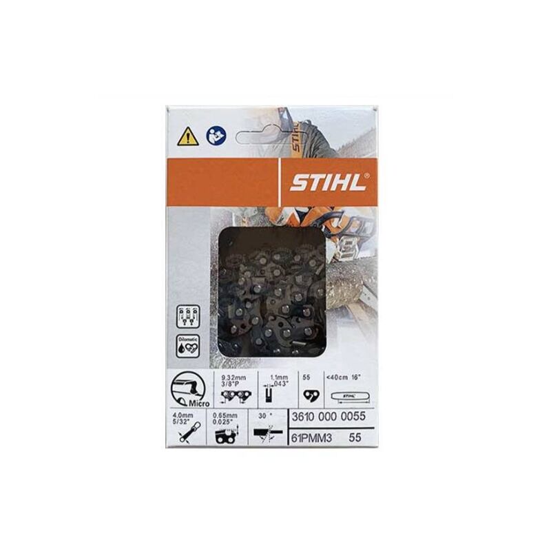 foto del prodotto stihl catena picco micro mini 55 maglie lunghezza 40cm originale 36100000055