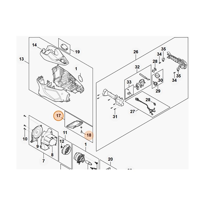 foto del prodotto stihl filtro tagliasiepi modelli hla135 originale fa010801900
