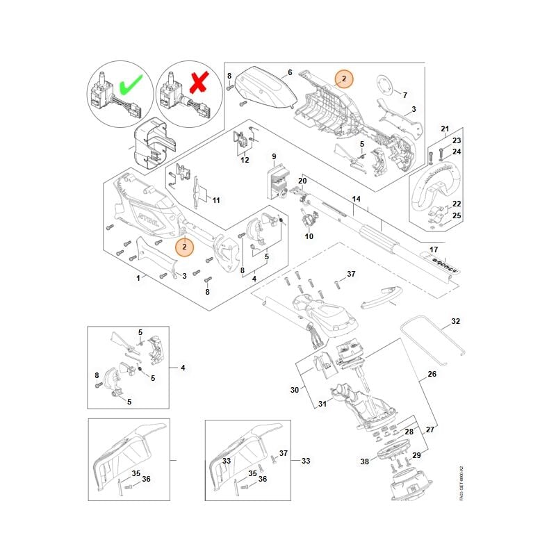 foto del prodotto stihl impugnatura originale per decespugliatore fsa 86 r fa05 790 1001