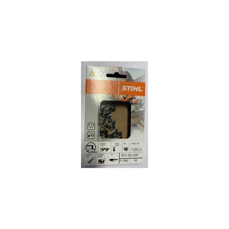 foto del prodotto stihl piccomicro 3 pm3 catena dede seghe de ricambio micro scalpello 25,4 4 mm 1 4 