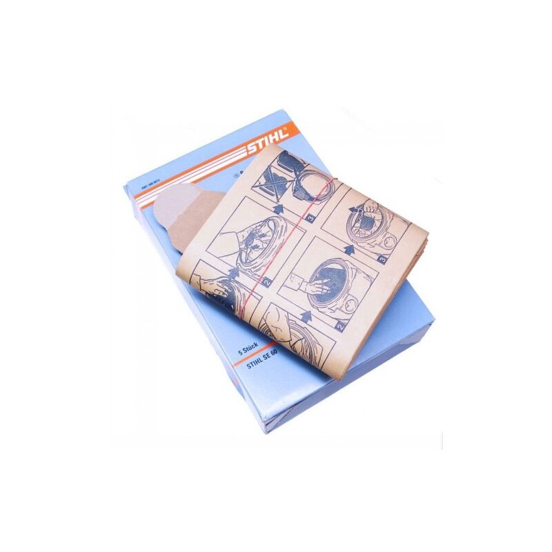 foto del prodotto stihl sacchetti filtro in carta aspirapolvere modelli se60 originale 49015009015