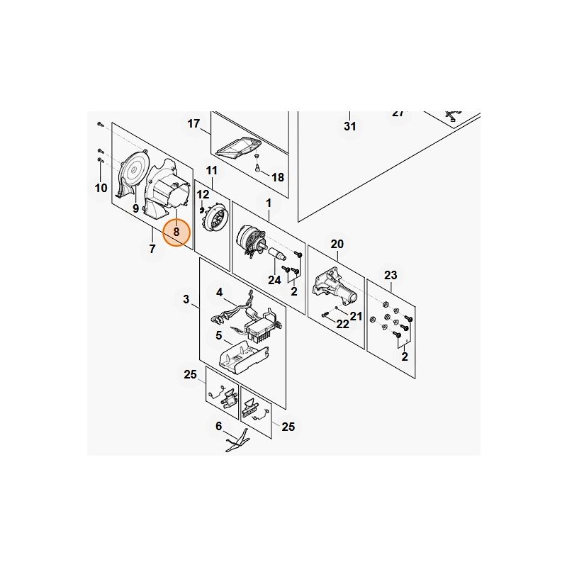 foto del prodotto stihl scatola a spirale tagliasiepi modelli hla135 originale fa016020300