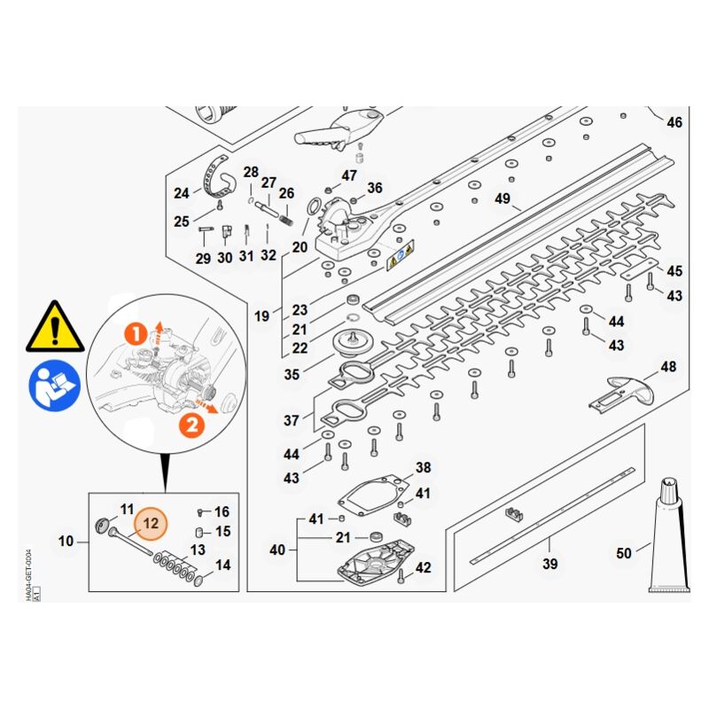 foto del prodotto stihl vite tagliasiepi modelli hla135 originale 42439519700