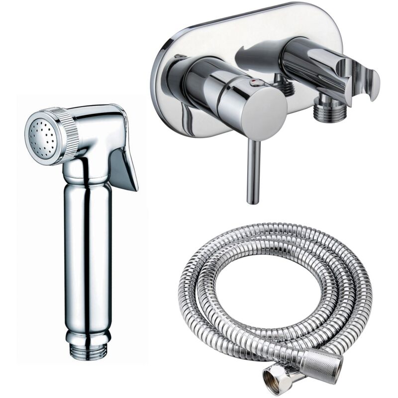 foto del prodotto stilform set completo di doccetta e miscelatore di design per wc bidet