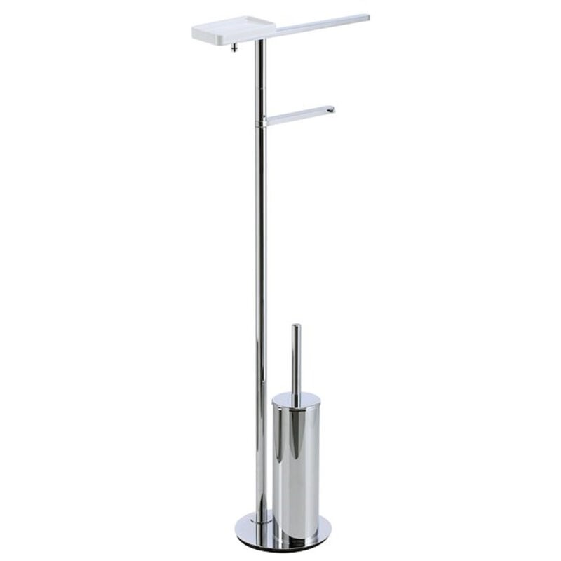 foto del prodotto stilhaus living piantana 4 funzioni porta sapone, salviette , rotolo e porta scopino cromato codice prod 000lv2108