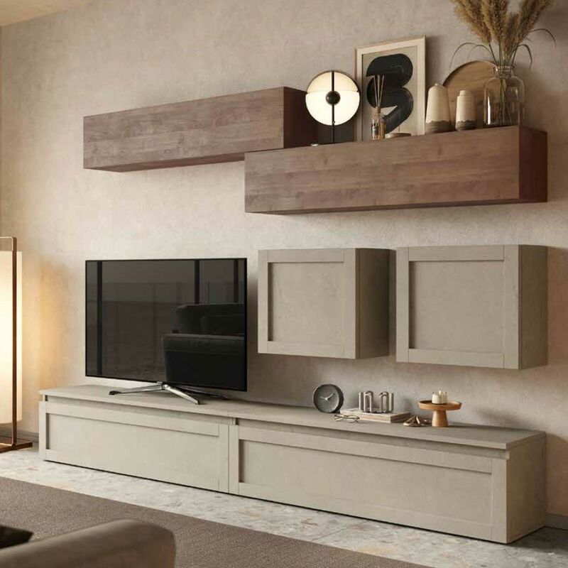 foto del prodotto stilprojectstore casa e ufficio parete attrezzata soggiorno comp 1, colore argilla mercure infinity