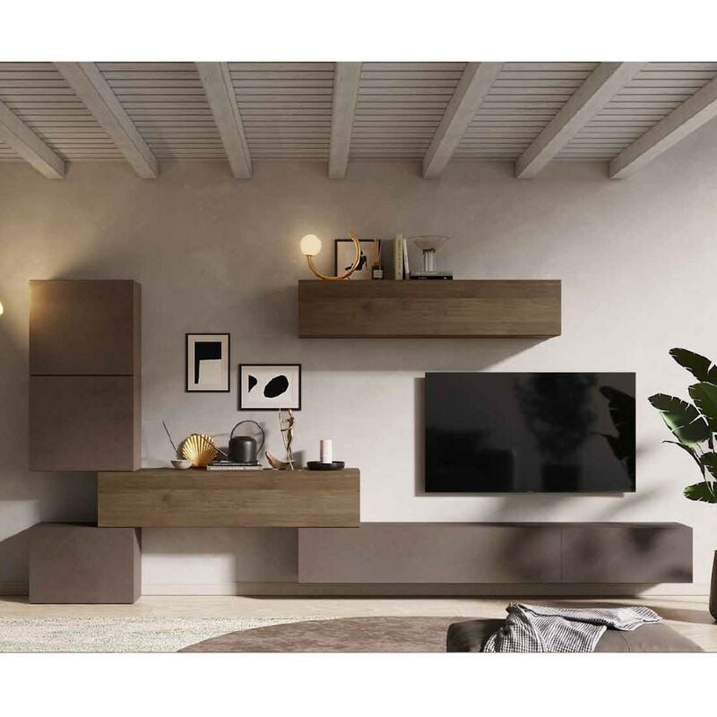 foto del prodotto stilprojectstore casa e ufficio parete attrezzata soggiorno comp 14, colore bronzo mercure infinity
