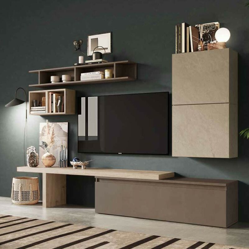 foto del prodotto stilprojectstore casa e ufficio parete attrezzata soggiorno comp 2a, colore argilla bronzo cadiz infinity