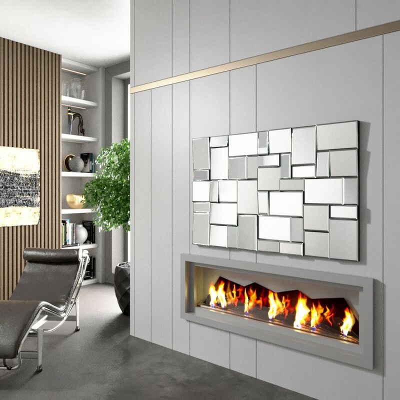 foto del prodotto stilprojectstore-casa e ufficio - specchio moderno rettangolare da parete a mosaico - labirinto