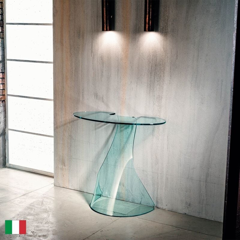 foto del prodotto stilprojectstore - consolle in vetro curvato l 81 made in italy - orchidea