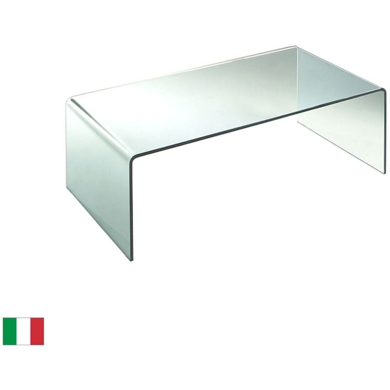 foto del prodotto stilprojectstore - tavolino da caffè in vetro curvato trasparente 110 made in italy - ponte r 0