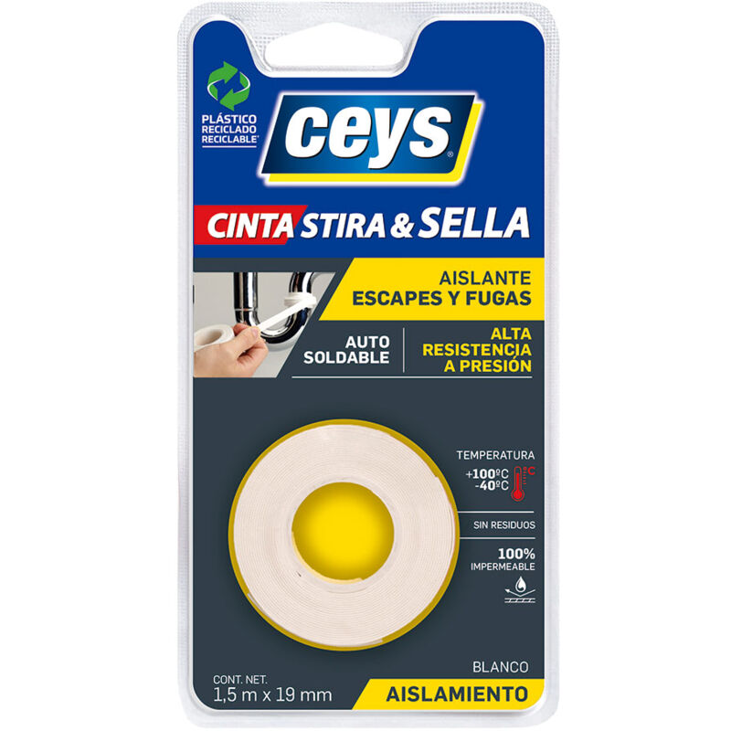 foto del prodotto stira sella white 1,5m x 19mm. 507802 ceys