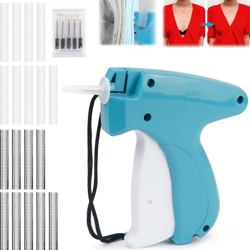 foto del prodotto stitchy quick clothing fixer stitch gun stitchy fissatore rapido per vestiti, fissaggio rapido per vestiti, con 5 aghi 1000 aghi di plastic blu