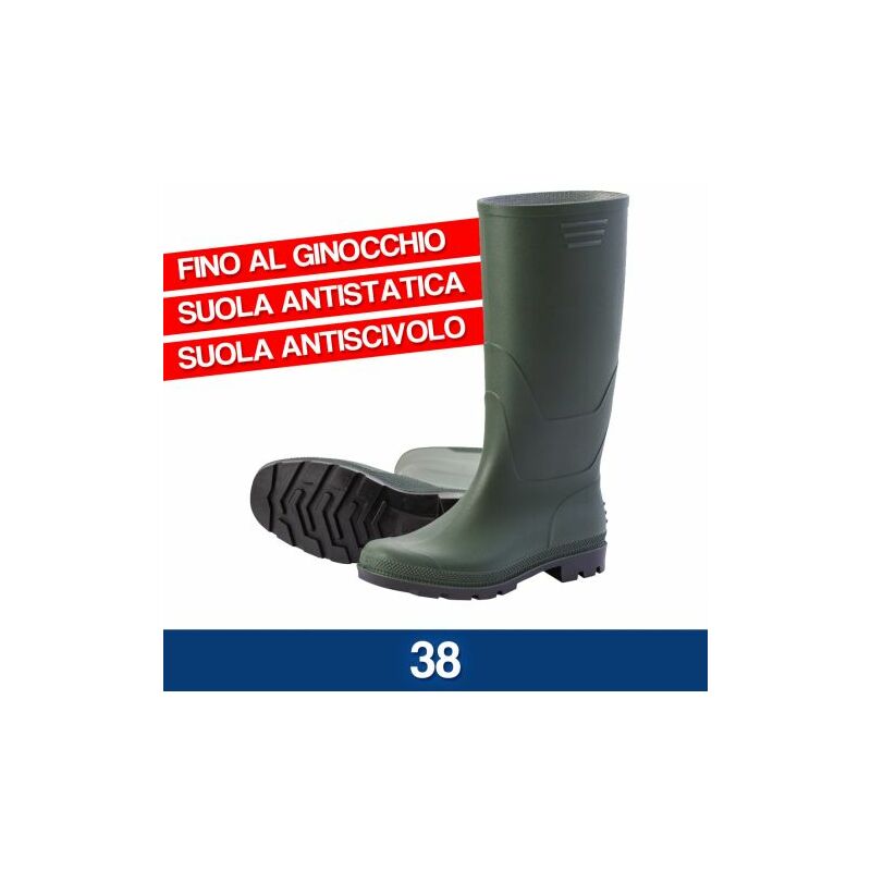 foto del prodotto stivale ginocchio pvc da lavoro sicurezza pesca campagna en347/1 29110v n 38 (29111)