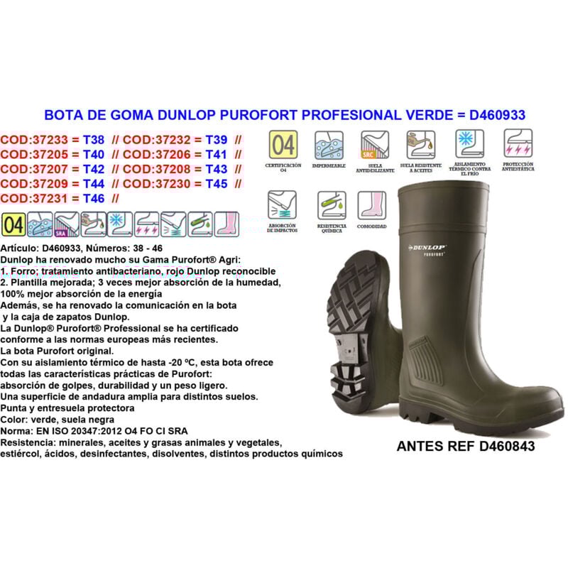 foto del prodotto stivali acqua professionali in gomma dunlop 20 c purofort n 44460843 933