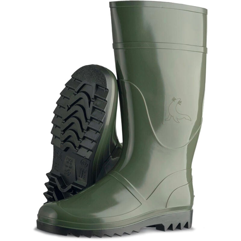 foto del prodotto stivali da pioggia alti verde oliva taglia 45 in pvc